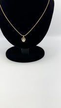 Load and play video in Gallery viewer, 20&quot; Gold-Plated Round Snake Chain With Cubic Zirconia Heart Charm
